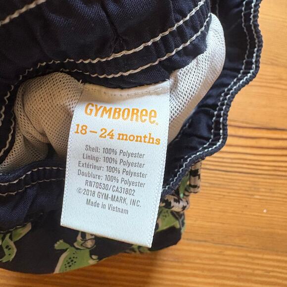 Gymboree navy blue dinosaur boys swim shorts SIZE 18-24M - Picture 3 of 4
